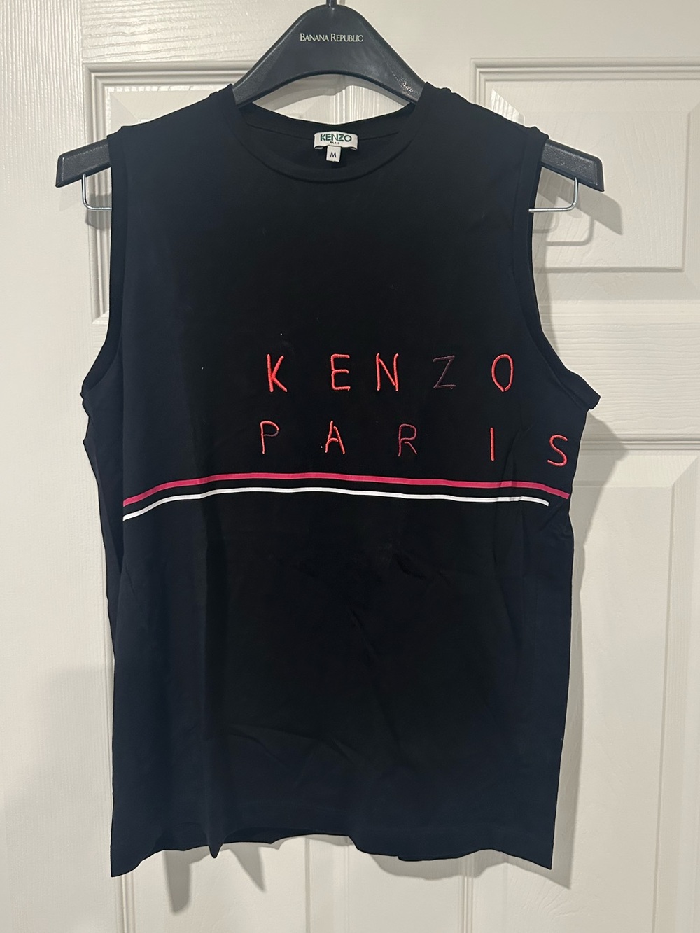 Kenzo Paris Black Sleeveless Logo Tank